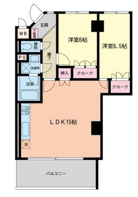 NFプラザ(2LDK/7階)の間取り写真