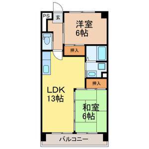 メゾンパトラージュ(2LDK/1階)の間取り写真