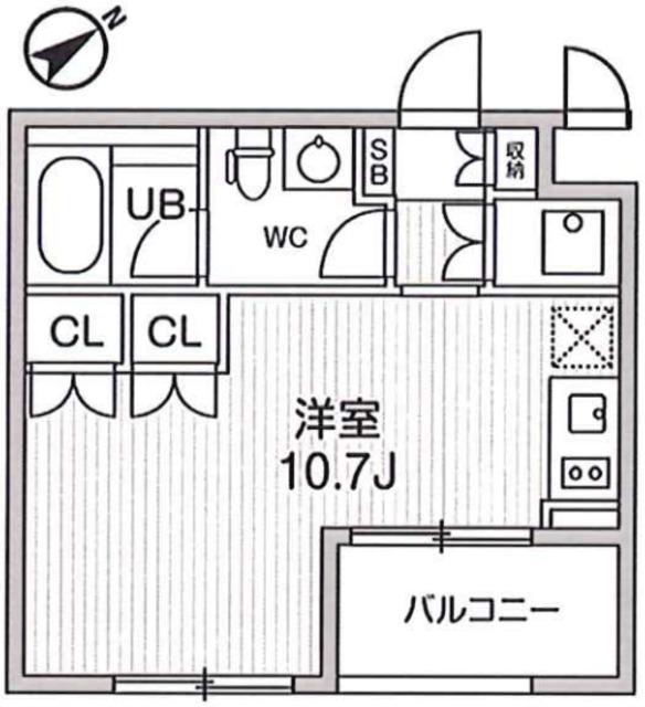 大田西馬込レジデンス(ワンルーム/5階)の間取り写真