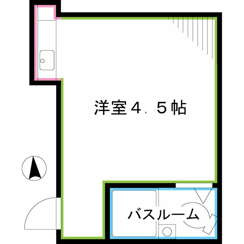 富久和荘(ワンルーム/2階)の間取り写真