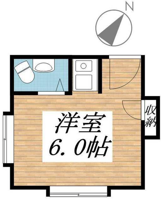 サンガーデン(ワンルーム/2階)の間取り写真