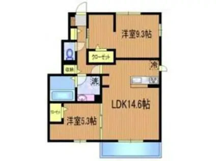 SOCIUS田無 (2LDK/1階)の間取り写真