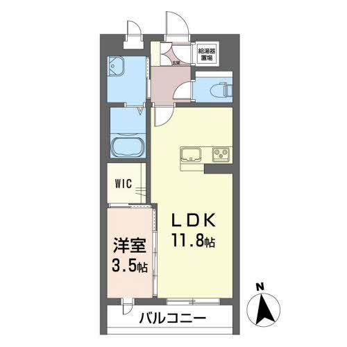 クレストI(1LDK/3階)の間取り写真