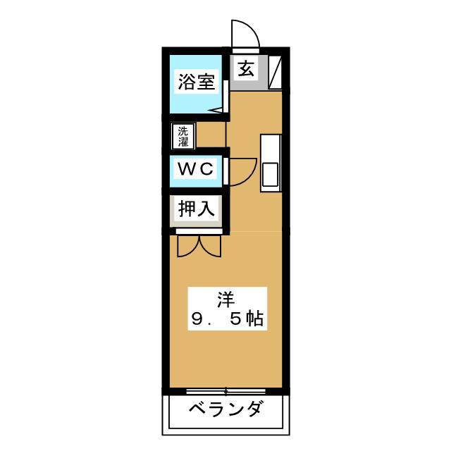 ドリーム長良川(ワンルーム/3階)の間取り写真