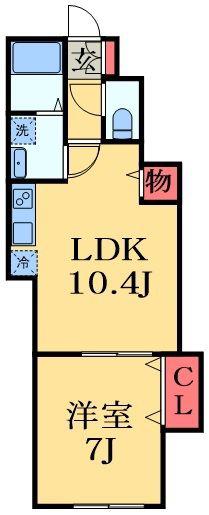 メゾンときわ佐倉(1LDK/1階)の間取り写真