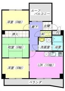 グランパス18(3LDK/3階)の間取り写真
