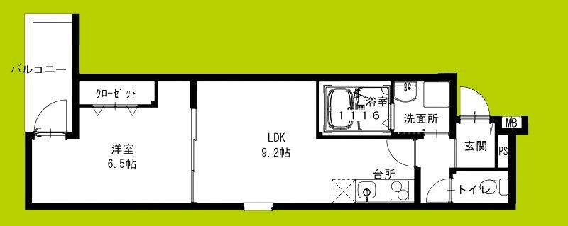フジパレス住道駅北(1LDK/3階)の間取り写真
