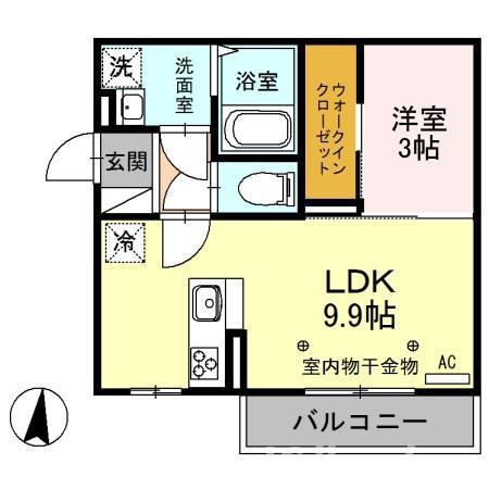 さくらガーデン(1LDK/3階)の間取り写真