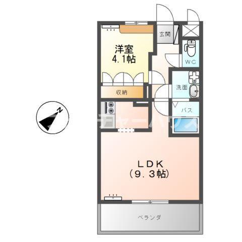 CLARTE.AVENIR(1LDK/2階)の間取り写真