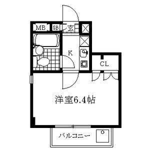 ロイヤルマンションスカイブルー(1K/1階)の間取り写真