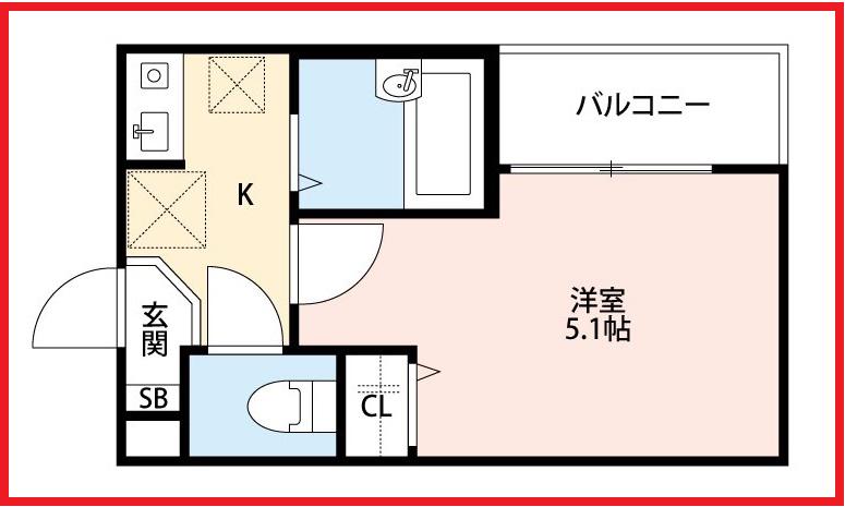 アドニス柴又(1K/2階)の間取り写真