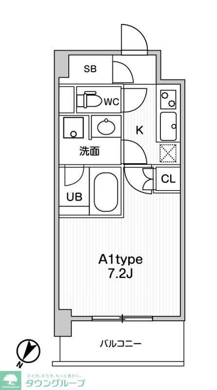 JMF RESIDENCE 町田(1K/6階)の間取り写真