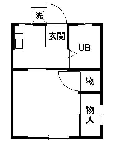 BCASA千葉蘇我IVRE-BORN(1K/2階)の間取り写真