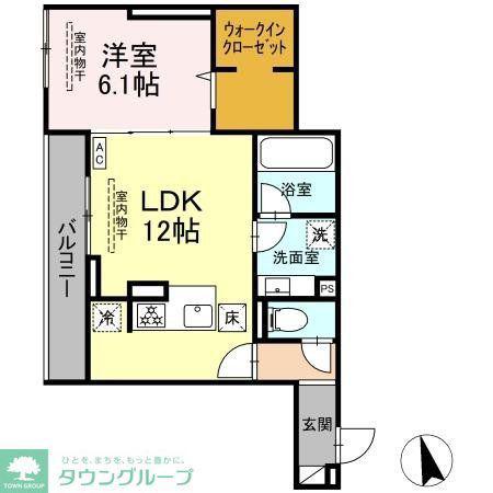トリシア円行2丁目プロジェクト(1LDK/1階)の間取り写真