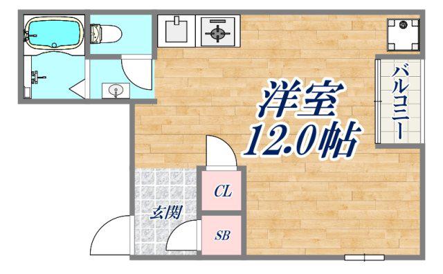 VILLAMARIA(ワンルーム/3階)の間取り写真