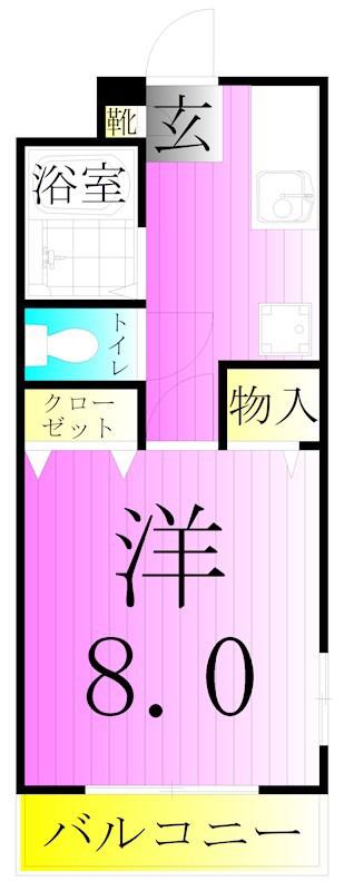 第1コンクラマンション(1K/2階)の間取り写真