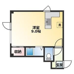 エクセレンス元町(ワンルーム/2階)の間取り写真