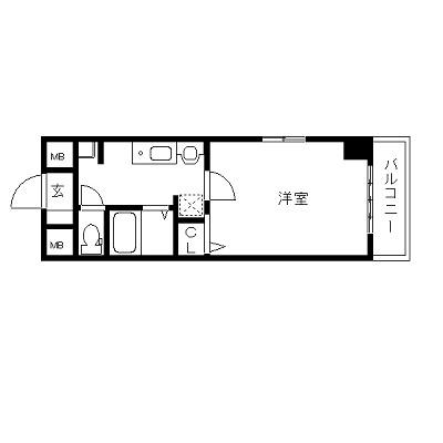 CASA DEL RIO(1K/8階)の間取り写真