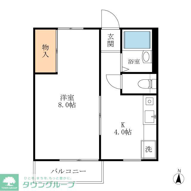 コンフォート小幡(1K/2階)の間取り写真