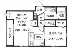 へーベルメゾン代々木上原(1LDK/3階)の間取り写真