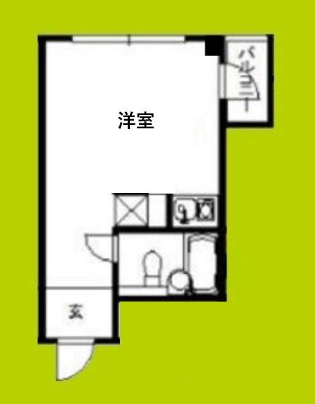 ウエスト-ONE II(ワンルーム/4階)の間取り写真