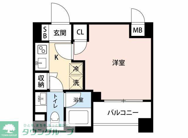 マイナビSTAYアーバンコア横浜根岸(1K/3階)の間取り写真