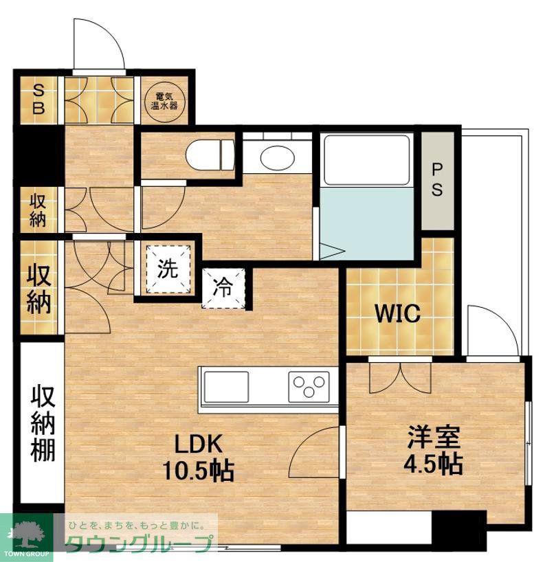 五反田グリーンハイツ(1LDK/6階)の間取り写真
