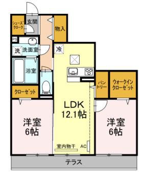 マ・メール・ロワ(2LDK/2階)の間取り写真