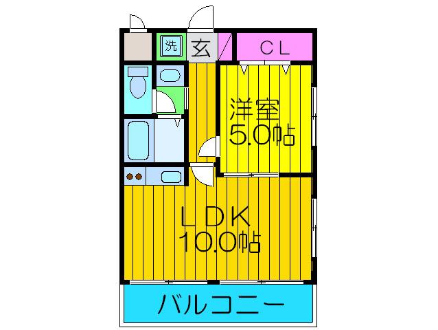 MPLAZA香里壱番館(1LDK/2階)の間取り写真