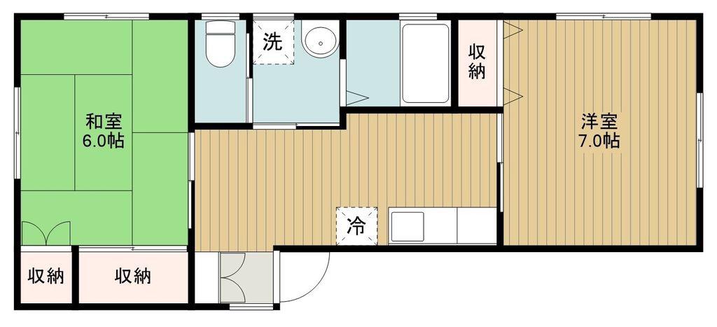 カーサ シュテルン(2K/1階)の間取り写真