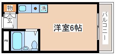 カサベラ神戸(ワンルーム/7階)の間取り写真