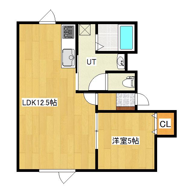 大成トキワ(1LDK/2階)の間取り写真