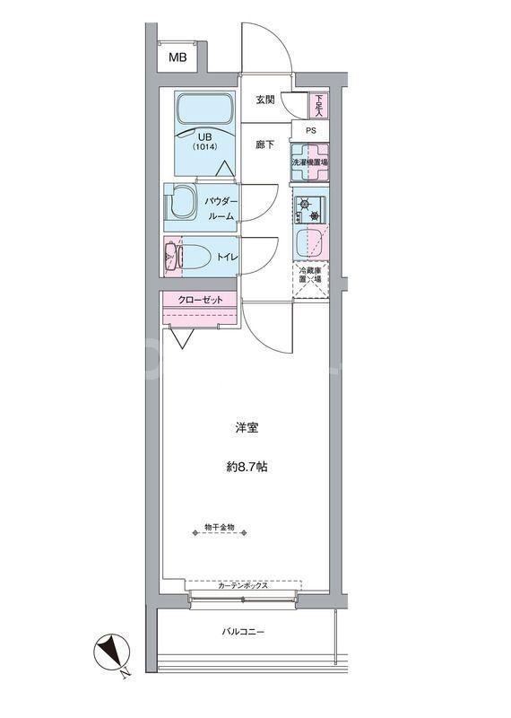 RELUXIA TOKYO イーストIII(1K/5階)の間取り写真