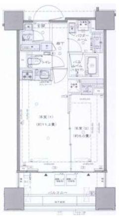 シティタワー銀座東(2DK/8階)の間取り写真