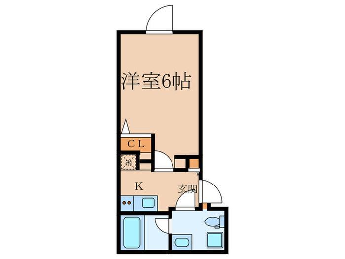 MDM大森(1K/2階)の間取り写真