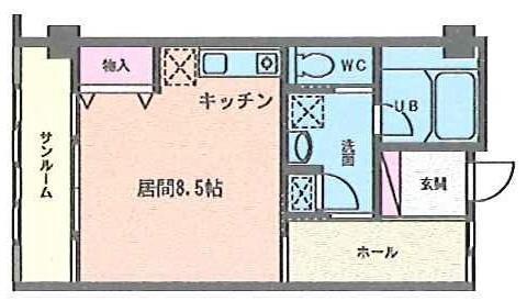 峯野第10ビル(ワンルーム/3階)の間取り写真