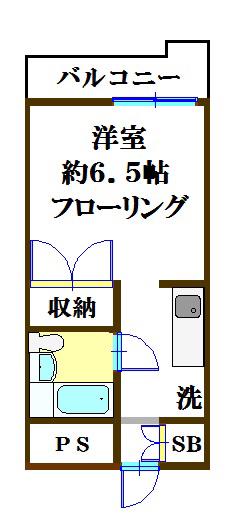 ホームアダージョ(1K/3階)の間取り写真