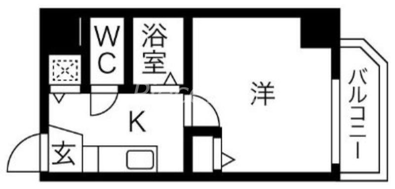 U-RO新大阪(1K/5階)の間取り写真