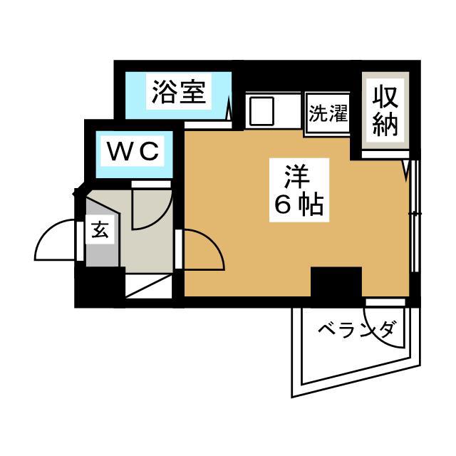 北村ビル(ワンルーム/4階)の間取り写真
