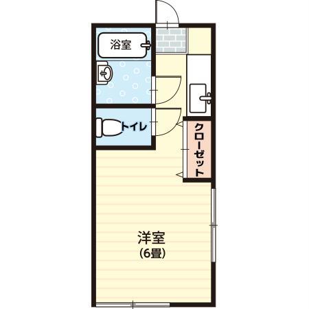 コーポ中川(1K/2階)の間取り写真