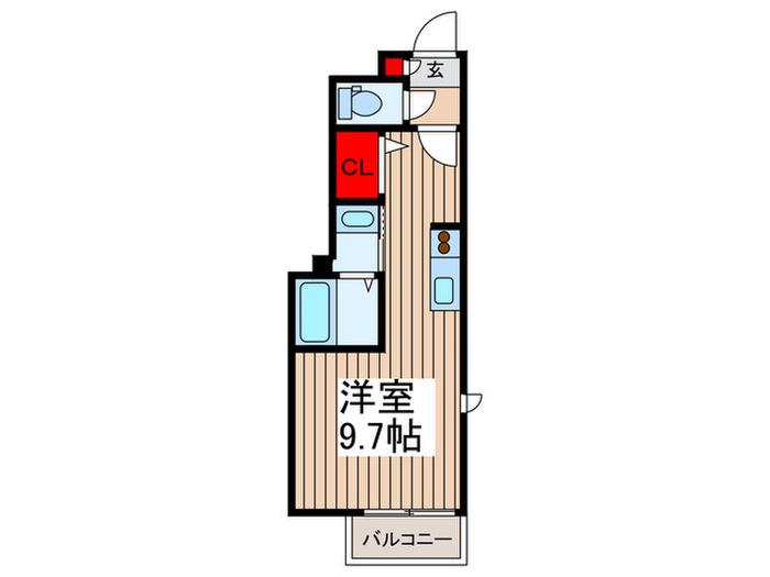 シャーメゾン赤羽(ワンルーム/1階)の間取り写真