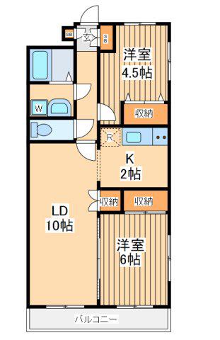 ラプラージュ(2LDK/2階)の間取り写真