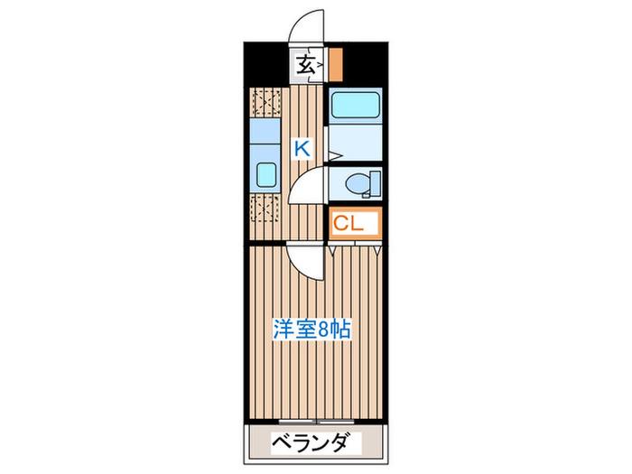 グランデュール中野(1K/4階)の間取り写真
