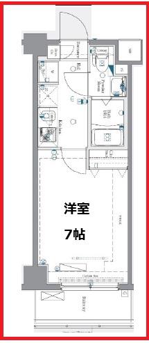 アゼストお花茶屋(1K/3階)の間取り写真