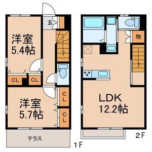 プレステージ五番館(2LDK/1階)の間取り写真