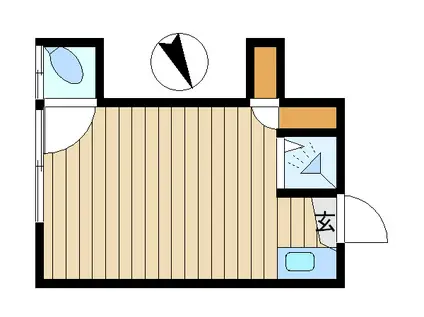 長崎ハウス(1K/1階)の間取り写真