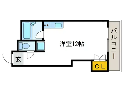 ヴァンコート三軒家東(ワンルーム/4階)の間取り写真