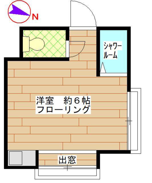 ハイツ石川(ワンルーム/2階)の間取り写真