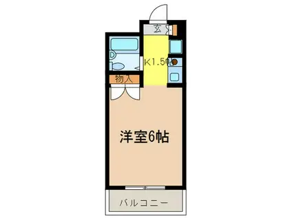 萩原ハイツ(1K/3階)の間取り写真