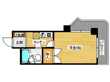 サンヒルズ洋光台(1K/2階)の間取り写真